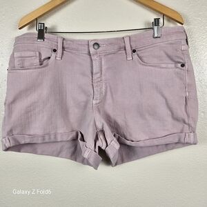 Universal Thread Mauve Pink‎ Denim Shorts Rolled Hem Repreve 16/33 Summer Cotton